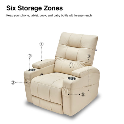 swivel rocker recliner chair for late-night breastfeeding