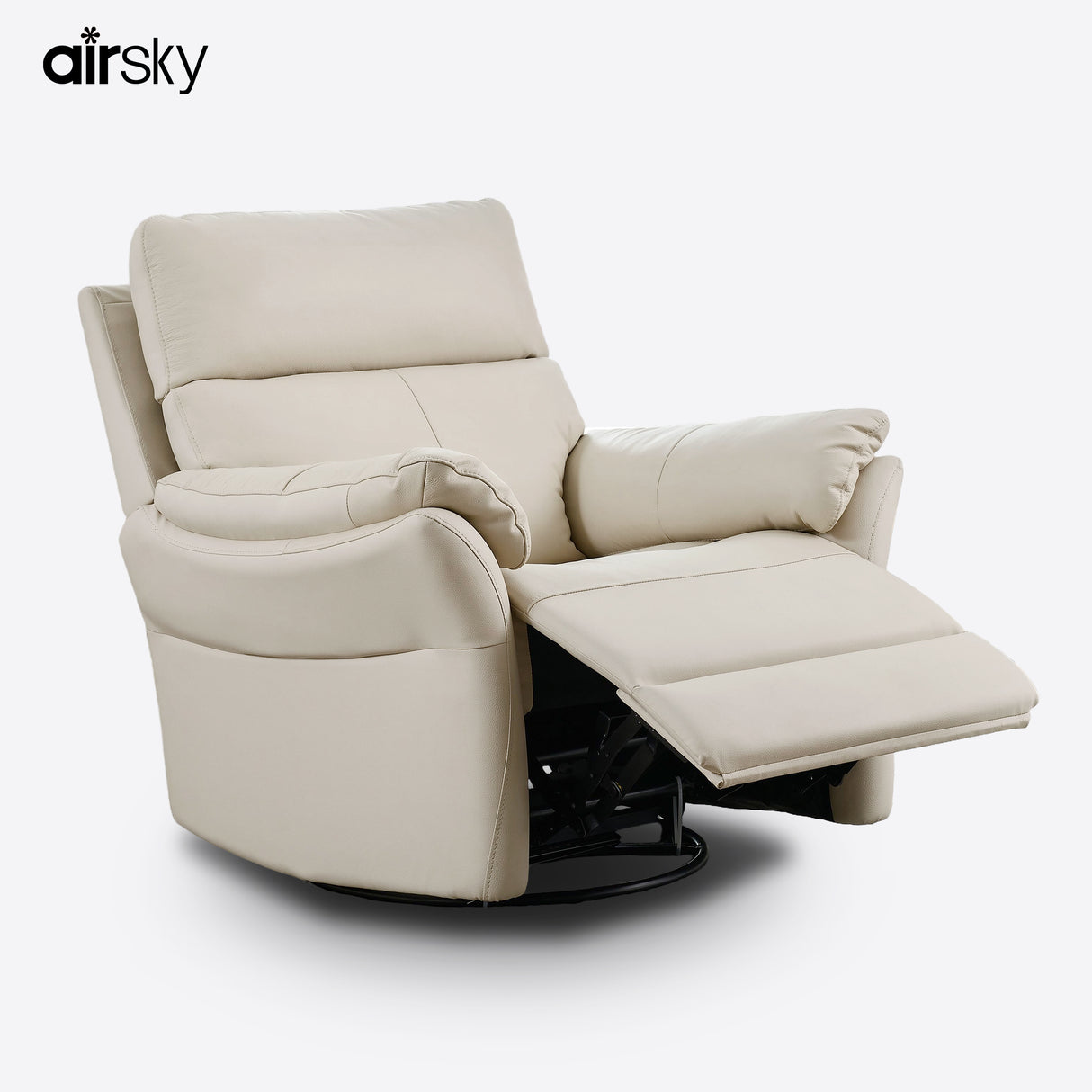 Relaxsessel für Erwachsene Top-Grain-Leder Echtleder Ergonomischer Wohnzimmerstuhl 